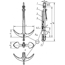 Якорь адмиралтейский 500 кг ГОСТ 760-74